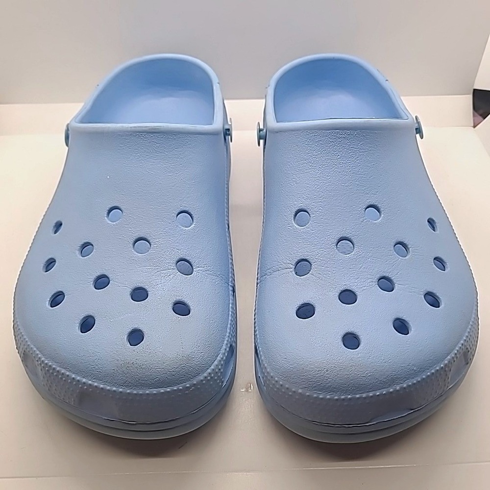 Crocs Classic‎ Clogs Mens 9 Womens 11 Light Blue Slip On Comfort Shoes